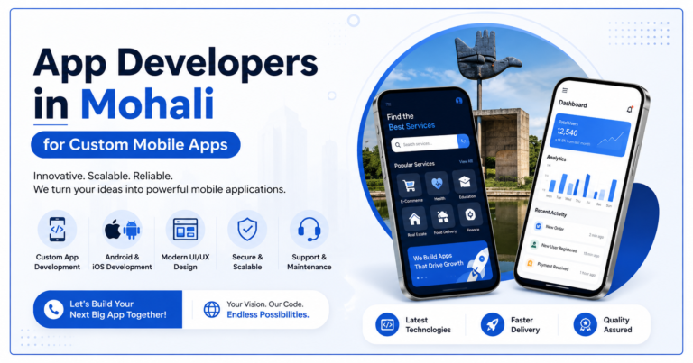 App Developers in Mohali for Custom Mobile Apps