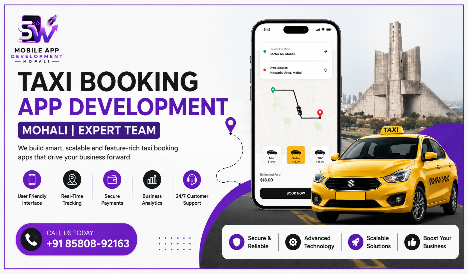 Taxi Booking App Development Mohali | Expert Team
